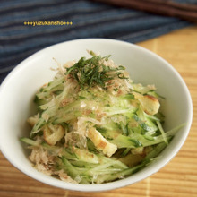 「あと1品」な時に! きゅうりと焼き油揚げのおひたし