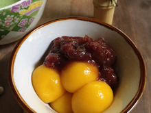 かぼちゃ白玉団子でお月見♪