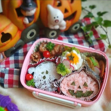 クッキー型を使って簡単、おしゃれにハロウィン弁当?