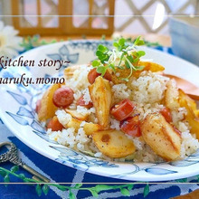 便利な冷凍皮つきポテト活用術★ジャーマンポテト風チャーハン