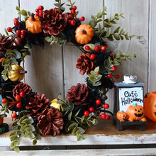 【100均リメイク】インテリアになじむ大人かわいいハロウィンリース作り☆