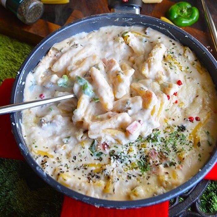 市販品を上手に使って♥ワンポットパスタ 風【*時短 *フライパン *簡単 *常備食材】20~30分