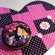 ミシンdeハートキルト♡パッチワークのリバーシブルマット♡