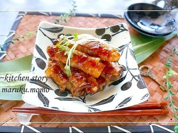 ご飯がすすむ♪ジューシーエリンギのポークロール