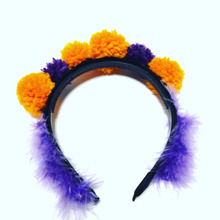 材料は全部セリア!ハロウィンポンポンカチューシャ