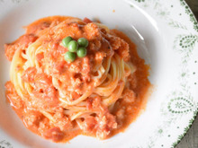 300円でリッチ気分♥カニのトマトクリームパスタ【*缶詰 *時短 *節約】5分~10分