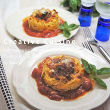 ヘルシーdeお洒落なパスタカップのミートボール