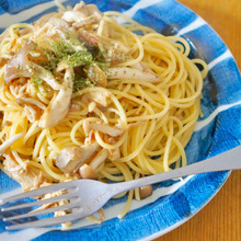 簡単!旨い秋味!!「ツナときのこの塩レモンバターパスタ」