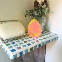 セリアでリメイク!オシャレで便利な石鹸スポンジ置き&タオル掛け!