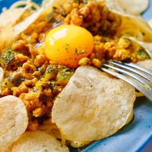 とりのひき肉で安くて美味しい♡キーマカレーパスタ