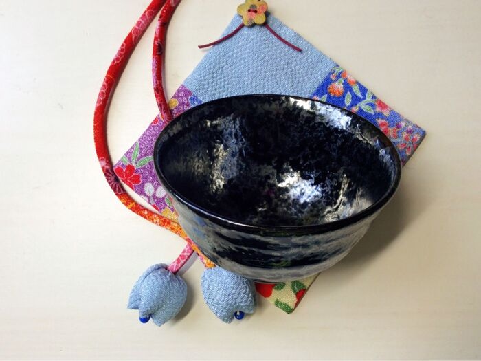 艶やか♡ ダイソー黒塗りの〜ご飯茶碗