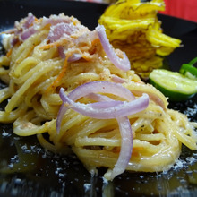 鮭フレークで簡単クリームパスタ