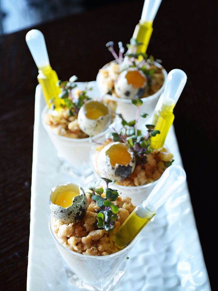 ありえへん盛り付けが可愛い♥ふたくちパスタ【*鶏肉 *パスタ *タパス】30分以内