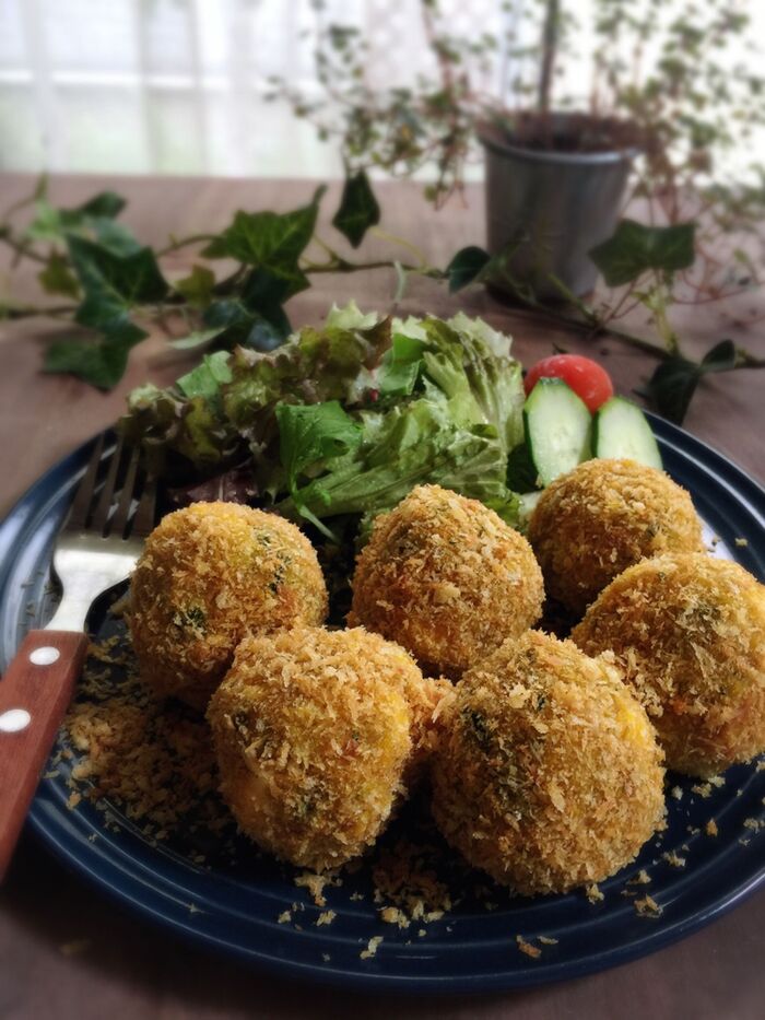 ヘルシー♪揚げないカボチャコロッケ♪