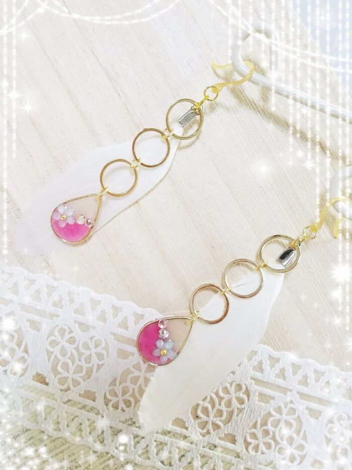 100均素材でピアス