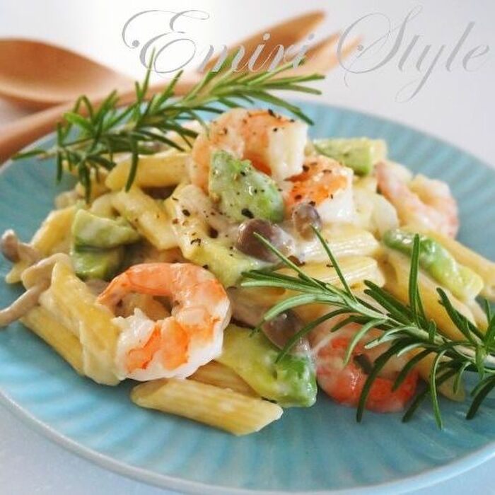 茹でないパスタ☆時短簡単おいしい♡ワンポットクリームパスタ♪生クリームなし!失敗無し!