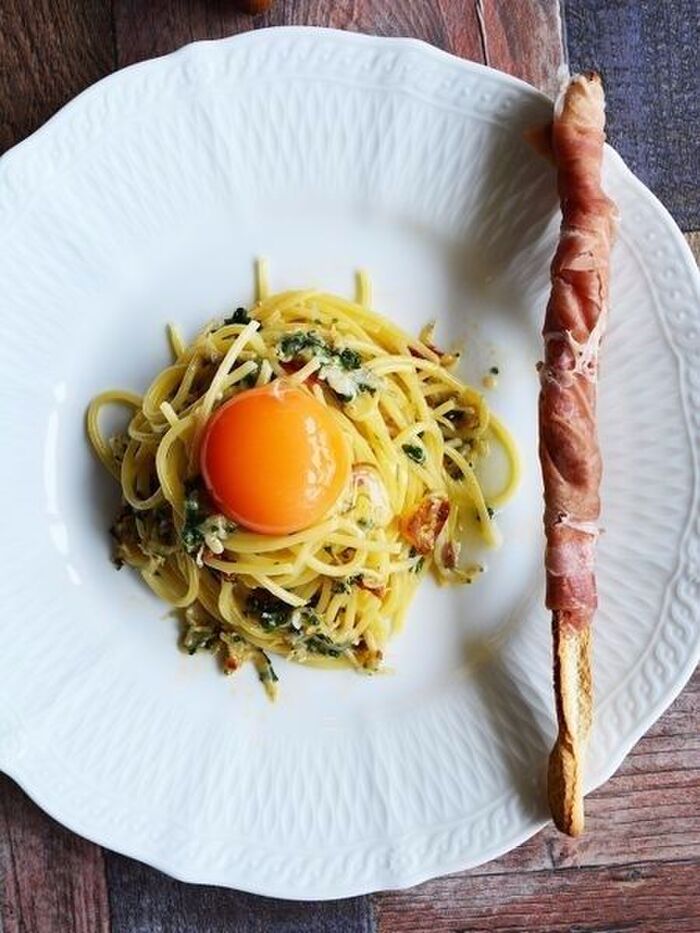 美味しいアレンジ♥シラスとたまごとチーズのパスタ【*パスタ *朝ごはん *カルシウム】5分~10分