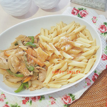 子供も大人も大好き♡焼肉たれ味の満腹☆クリームパスタ