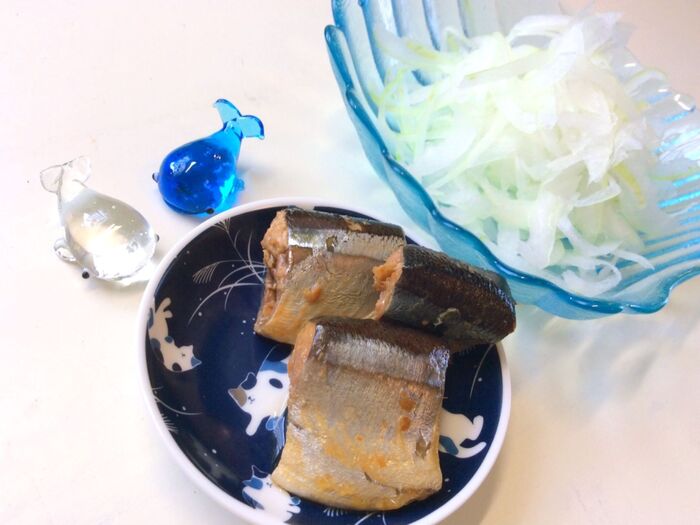 トッピングの〜サンマ&玉ねぎ♪