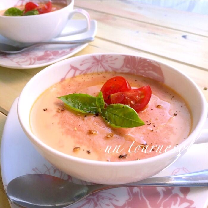 血液サラサラ効果‼30分で作れる☆おもてなしにオススメ♪トマト洋風茶碗蒸し