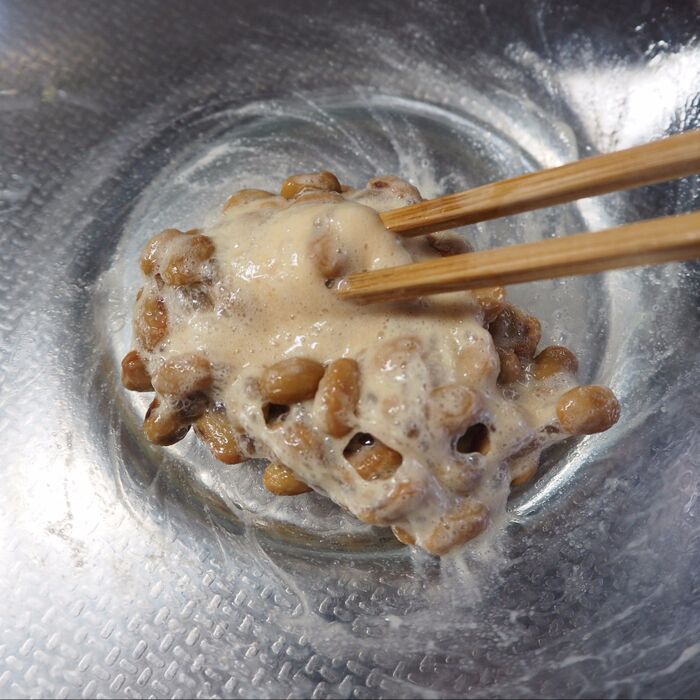①納豆をよーく混ぜる