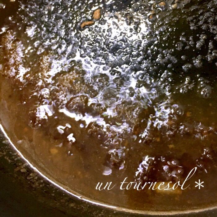 ⑤煮汁でソース作り♪