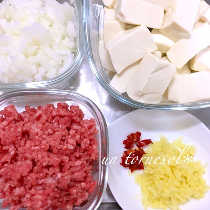 ①豆腐は水切りしてません!