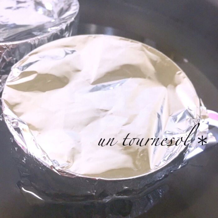 ⑤スをたてないように弱火で加熱して!