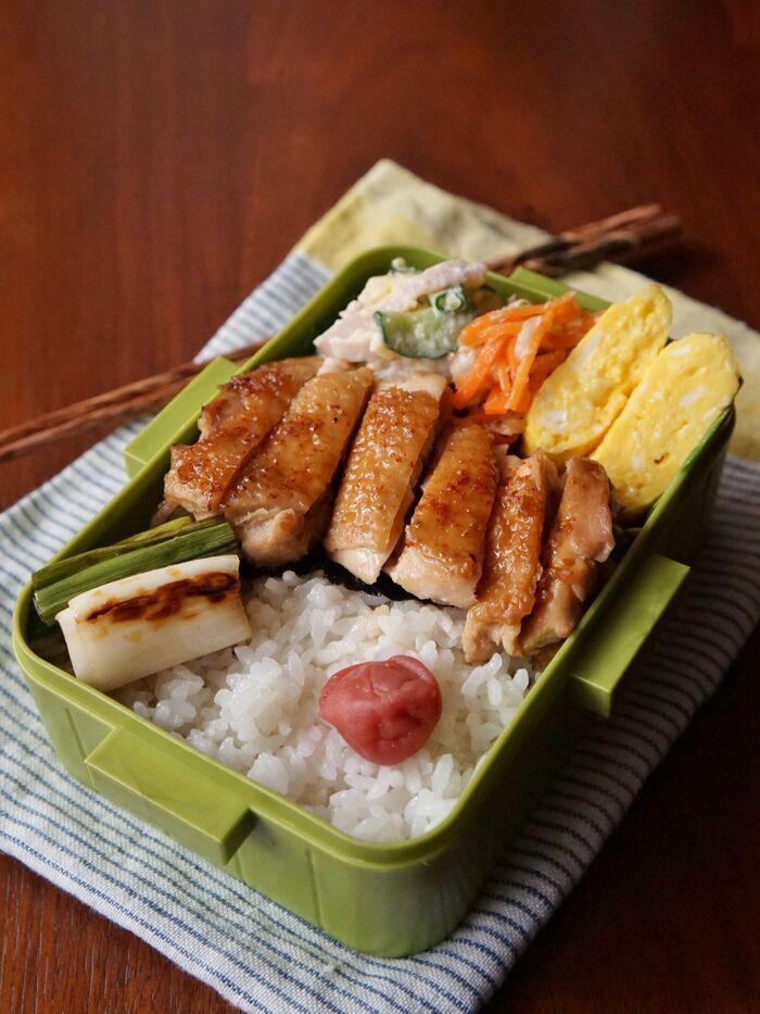 夫に大好評!照り焼きチキンのっけ弁当