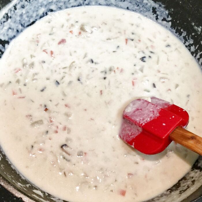 作り方③豆乳を加える