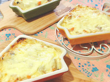 おからパウダーで作る♪豆乳ホワイトソースのドリア