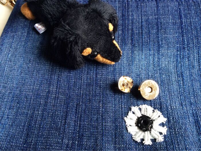 カード類の磁気対策★バッグのマグネットをスナップにリメイク★