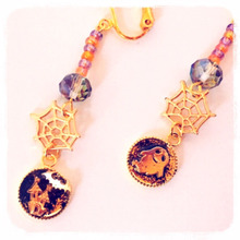 セリアのハロウィンパーツで簡単☆かわいいイヤリング作り