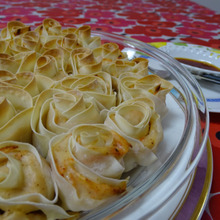 海老の薔薇餃子・・・・満開!!