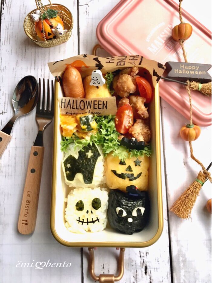 ハロウィンおにぎり弁当