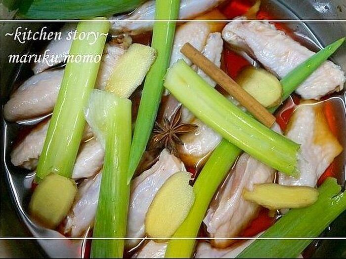 1.鍋に材料を入れる。