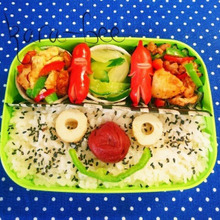 不器用さんでも大丈夫! ニコニコ顔の簡単顔弁で小学生男子弁当