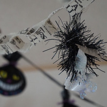 簡単100均大人ブラックハロウィンディスプレイ(ウニからオバケ⁉︎w)