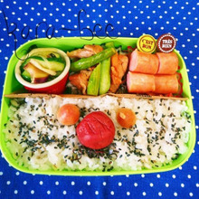 5分で簡単♡大好物で息子大満足!小学生男子弁当