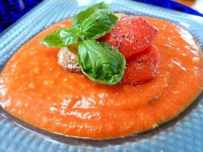 野菜の水分のみ!!水なしで作るトマトスープ