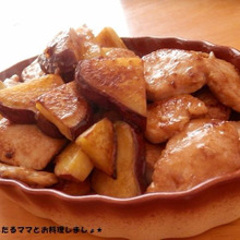 簡単★鶏肉とサツマイモのこってり炒め