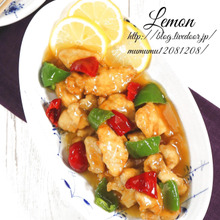 鶏むね肉の中華レモン炒め。