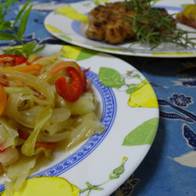 キャベツを美味しく食べるための、チキンロティー