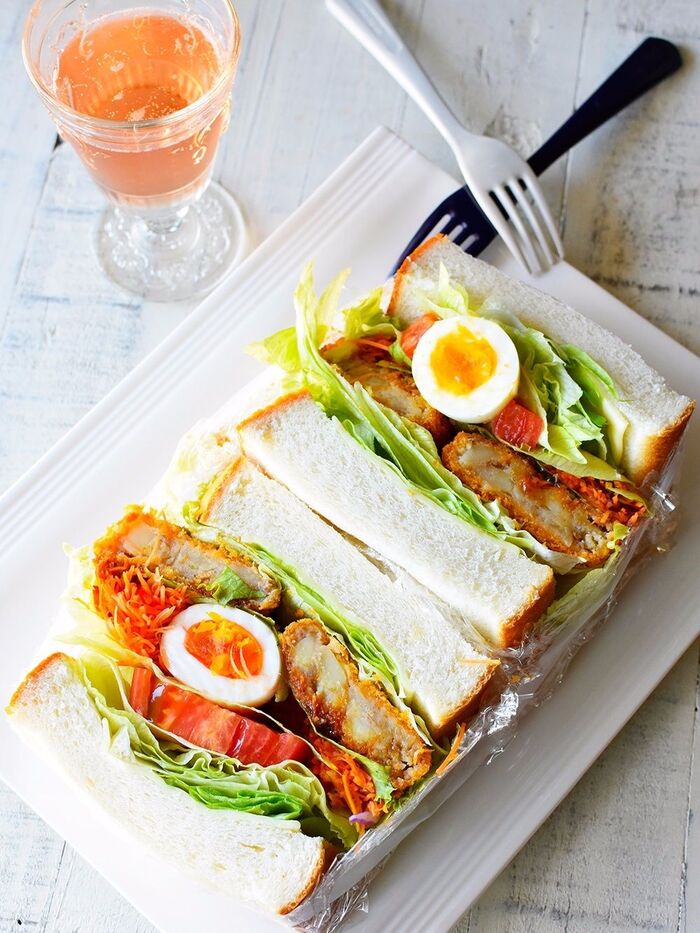 全部コンビニ食材de♥ わんぱくコロッケサンド【*惣菜*お弁当】5分以内