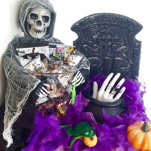 簡単! ハロウィンの骸骨お菓子ボウル♪