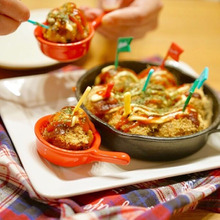 パーティにも使える♪揚げないヘルシーコロッケde!たこ焼き風盛り付け(レシピ付き)