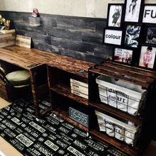 スノコ&壁紙本舗の壁紙で男前おもちゃ箱をD.I.Y〜ヴィンテージワインボックス