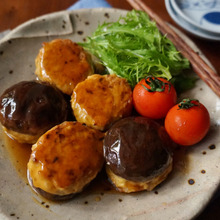 ヘルシーだけど旨味たっぷり!しいたけの肉詰め和風あんかけ