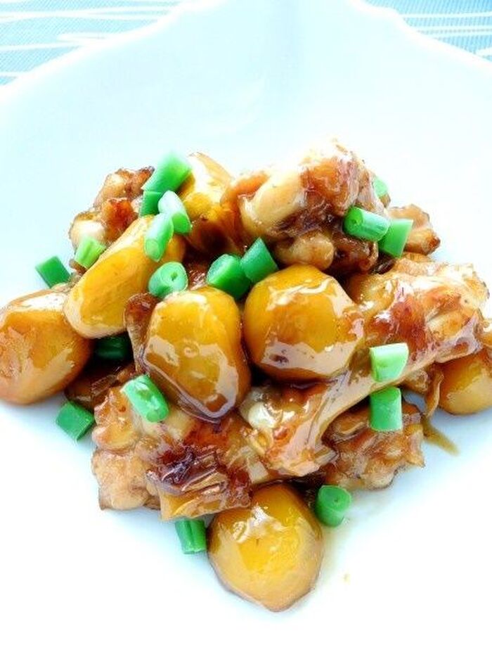 秋の香り♪コクと照りがたまらない鶏肉の煮物