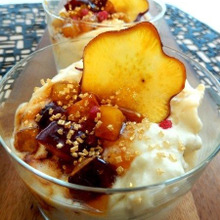 ちょっとおしゃれにグラスに盛り付け!さつまいものティラミス風